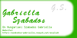 gabriella szabados business card